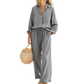 Women’s Chic Faux-Linen Two-Piece Outfit