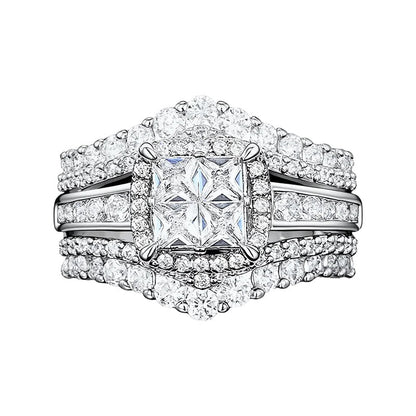 👑✨ Women's Princess Cut Cubic Zirconia Filled Ring 💍