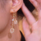 Elegant Artificial Crystal Tassel Drop Earrings