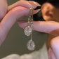 Elegant Artificial Crystal Tassel Drop Earrings