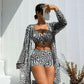 👙 50% OFF NOW! 🌊 Women's 3-Piece Geometric Print Swimwear Set – Versatile, Supportive & Quick-Drying ✨