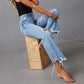 👖 LIMITED TIME: 50% OFF! 🔥 High-Waisted Ripped Flare Jeans – Cropped, Stretch & Vintage Chic ✨