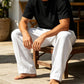 Men's Casual Drawstring Pants with Pockets