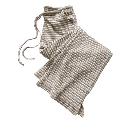 🌸 LIMITED TIME 50% OFF! ✨Women's Striped Drawstring Wide-Leg Pants