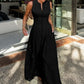 Sleeveless Zip-Front A-Line Maxi Dress