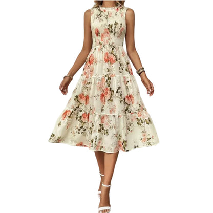 🥳2026 HOT SALE🥳💞Women’s Sleeveless Floral Print Casual Dress