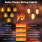 📢📢30% OFF !! ⏰New IP65 Solar LED String Lights, flame-style, waterproof, for outdoor use, with sensor, for gardens, courtyards and camping, 360° beam angle