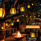 📢📢30% OFF !! ⏰New IP65 Solar LED String Lights, flame-style, waterproof, for outdoor use, with sensor, for gardens, courtyards and camping, 360° beam angle
