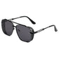Men's Retro Double Bridge Metal Frame Sunglasses