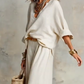 🌸 LIMITED-TIME 50% OFF! 👚 Women's V-Neck Top & Wide-Leg Pants Set – Chic, Coordinated & Breezy 👖