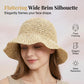 Women's Handwoven Wide-Brim Straw Hat