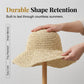 Women's Handwoven Wide-Brim Straw Hat