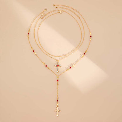 🌸50% Off Now💫Layered Gold Cross Necklaces for Women