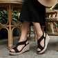 📢📢40% OFF !! ⏰Women's Casual Bohemian Woven Wedge Sandals