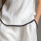✨New Arrivals & Best Sellers👖Women's Contrast Trim Sleeveless Top & Wide-Leg Pants Set Elegant 2 Piece Matching Outfit Daily Vacation Casual Wear