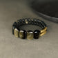 Vintage Black & Gold Beaded Bracelet