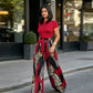 Women's Top & Wide-Leg Pants 2-Piece Set