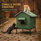 🐈 All-Weather Elevated Outdoor Cat House – Waterproof Oxford Cloth, Thermal Aluminum Lining & Foldable Design 🌧️