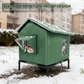 🐈 All-Weather Elevated Outdoor Cat House – Waterproof Oxford Cloth, Thermal Aluminum Lining & Foldable Design 🌧️
