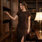 👗 LIMITED-TIME 50% OFF! ✨ Twist-Front Slit Dress – Waist-Cinching, Elegant, Flowing Silhouette 💃