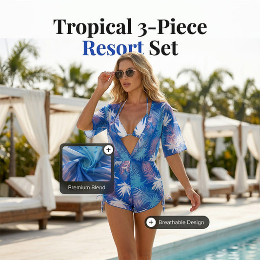 Women's Sexy Printed 3-Piece Set