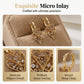 💎 LIMITED-TIME 50% OFF! ✨ Sparkling Heart Hoop Earrings – Double Layer, Coffee Crystals, Gold, Lightweight ❤️