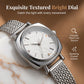 Vintage-Style Quartz Watch with Mesh Strap