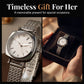 Vintage-Style Quartz Watch with Mesh Strap