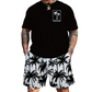 📢📢40% OFF !! ⏰Men's Print T-Shirt & Shorts 2-Piece Set