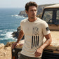 📢📢40% OFF !! ⏰Men's Distressed American Flag Print T-Shirt