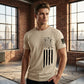 📢📢40% OFF !! ⏰Men's Distressed American Flag Print T-Shirt