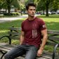 📢📢40% OFF !! ⏰Men's Distressed American Flag Print T-Shirt