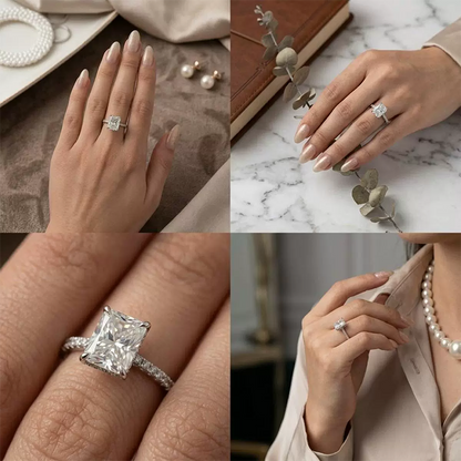 📢📢40% OFF !! ⏰Ice-Flower Cut High-Carbon Diamond Ring