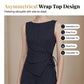 👗 50% OFF NOW! 🌸 Women's Pinstripe Wrap Waist Jumpsuit – Flowy & lightweight – Flattering wrap detail, perfect for summer or casual elegance – versatile and stylish ✨🌿