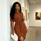 🤎Women's Casual Button-Down Shirt Dress