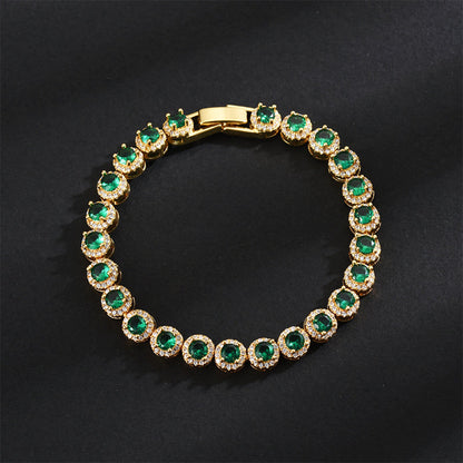 Elegant Rhinestone Halo Bracelet