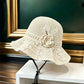 👒 LIMITED-TIME 50% OFF! ✨ Women's Crochet Bucket Hat – Flower Accent, Wide Brim, Cotton ✨