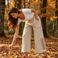 Women's Elastic Waist Wide-Leg Tassel Pants