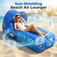Effortless Inflation Air Lounger with Sunshade