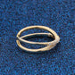 Adjustable Double Layer Criss-Cross Ring
