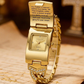 Summervibes Sparkling Crystal Cross Embellishment, Geometric Rectangular Dial, Premium Metal Bracelet Timepiece, Perfect for Daily Elegance & Gifting Perfect Mother’s Day gift