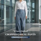 Women's Patchwork Cropped Casual Pants