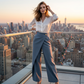 Women's Patchwork Cropped Casual Pants
