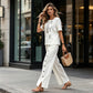 🔥🔥50% off new arrivals-Women's Casual Top & Wide-Leg Pants 2-Piece Set