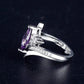 Asymmetrical Marquise Cut Purple Zircon Ring