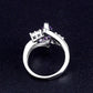 Asymmetrical Marquise Cut Purple Zircon Ring