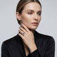 Asymmetrical Marquise Cut Purple Zircon Ring