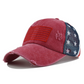 Distressed American Flag Mesh Baseball Cap