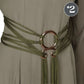 Adjustable Tassel Waist Belt with Metal Ring
