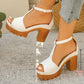 👡 50% OFF NOW! 👠 Women's Chunky Heel Platform Sandals – Cushioned insole, ankle strap & stable walk – perfect for all-day wear, parties or vacation ☀️